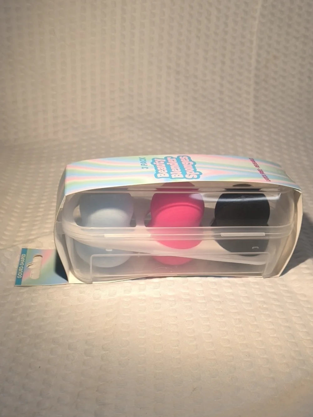 Makeup Sponge Set - Blue, Pink, Black Beauty Blenders Gourd Shaped